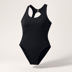 Andie Swim The Catalina One-Piece Tankini Women's XS Black Racerback Open Back